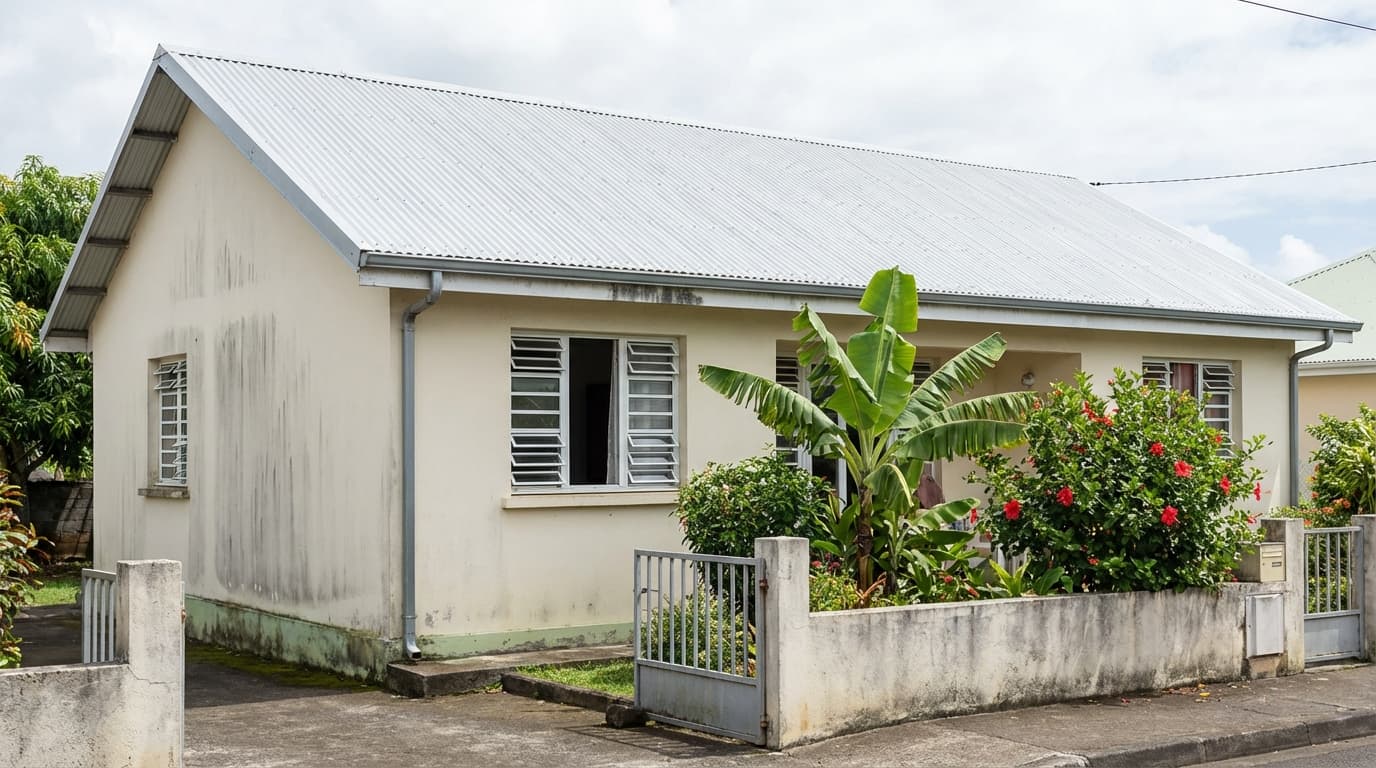 Façade rénovée à La Réunion